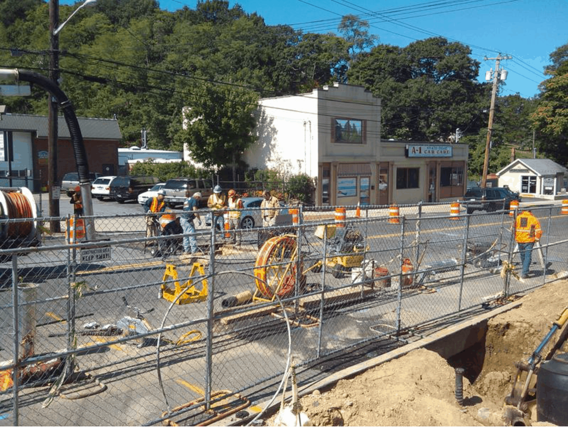 Long island sewer and water main emergency repair.